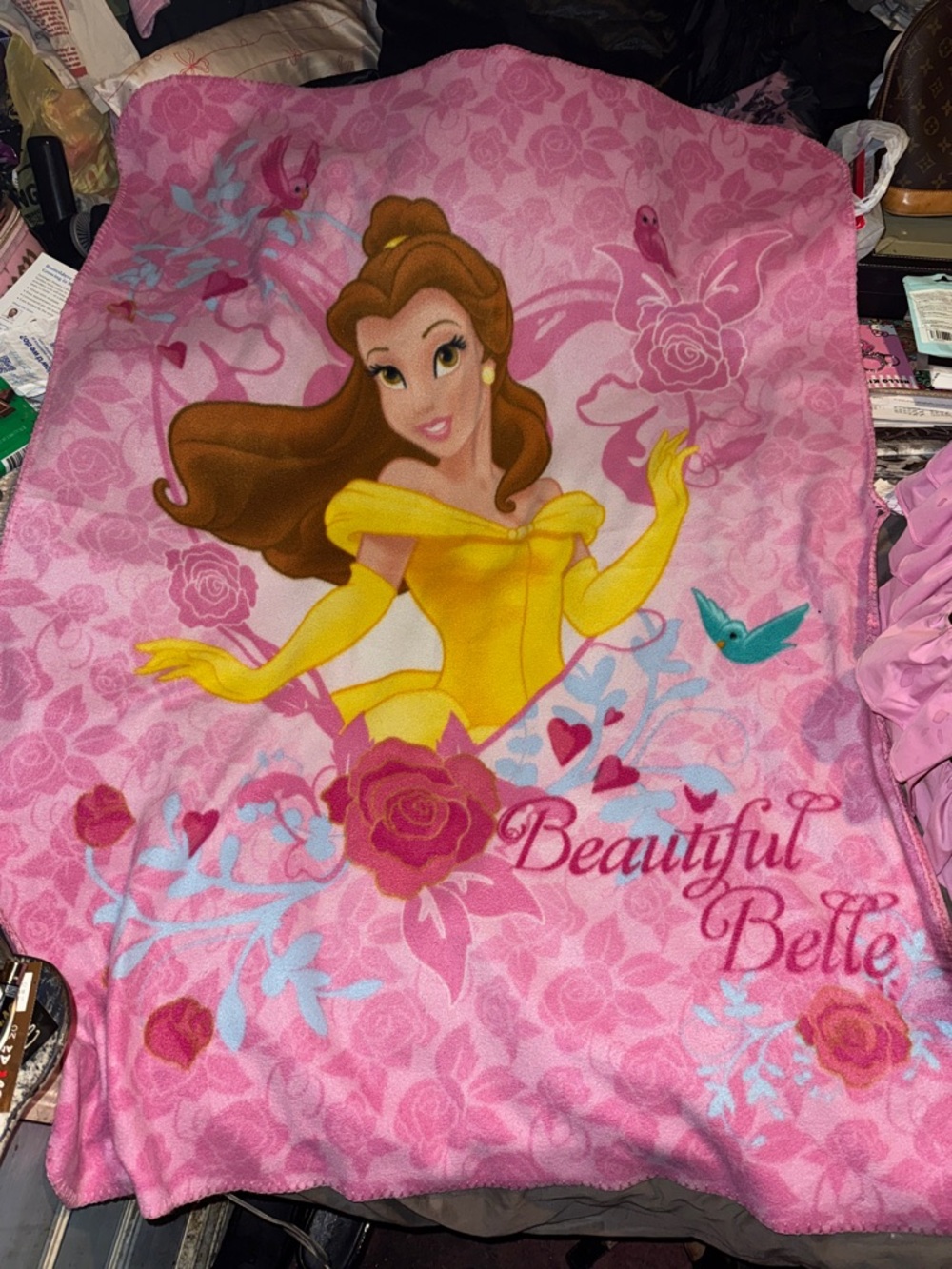 Disney Beautiful Belle Princess Blanket!!